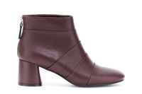 botines de piel sintetica bordeaux