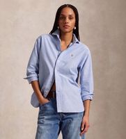 polo ralph lauren para mujer 211956604002 la iconica camisa oxford relaxed fit azul m casual algodon manga larga