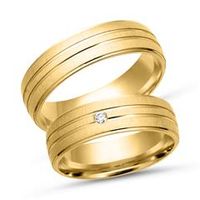 alianzas 8 quilates oro amarillo con diamante