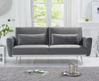 elena sofa bed in grey velvet