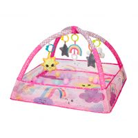 alfombra de juego con 18 bolas pink sky