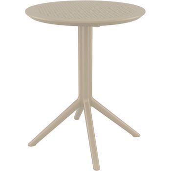 Mesa Plegable Sky Plástico Gris Topo 60x60x74 Cm Clp
