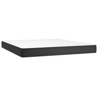 colchon matrimonial  colchon de cama  colchao de muelles ensacados cuero sintetico negro 160x200x20cm