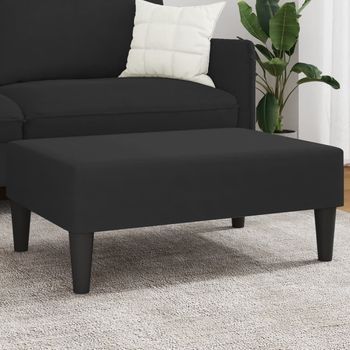 Reposapiés，taburete De Terciopelo Negro 77x55x31 Cm Cfw5350