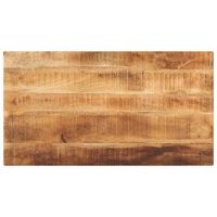 tablero de mesa rectangular madera mango rugosa 110x60x25 cm vidaxl