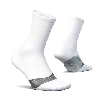 Calcetines Feetures Elite Light Cushion Mini Crew Blanco, Talla S