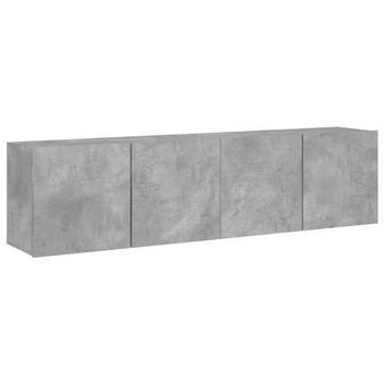 Muebles Para Tv De Pared 2 Unidades Gris Hormigón 80x30x41 Cm Vidaxl