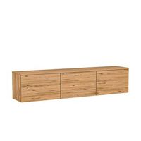 soporte de tv de madera suspendido neon illuminated con iluminacion led - 160 x 32 x 35 cm - marron