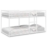litera sin colchon acero blanco 90x200 cm vidaxl
