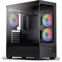caja pc aerocool p500d negra cristal templado 3 ventiladores a-rgb usb-c