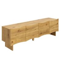 mueble de tv de 155 cm con cuatro puertas y diseno ondulado