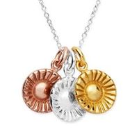 cadena de plata 925 con 3 colgantes