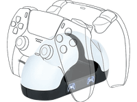 base de carga - nacon bigben dual charging station para 2 dualsense ps5 carga rapida 3 horas blanco