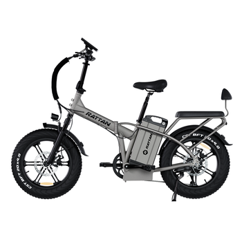 Bicicleta Eléctrica Plegable Rattan Lm Ultra – Batería De 40,5 Ah, Autonomía De 200 Km, Gris