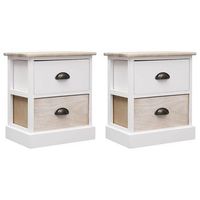 mesita de noche 38x28x45 cm madera - blanco