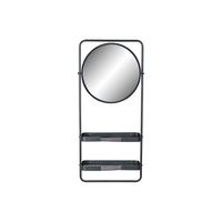 espejo metal espejo 55x20x120 2 estantes negro