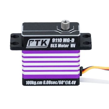 PTK 9110 MG-D 100KG 0.08/Sec Servo Digital RC de Alto Torque para Modelos de Aeronaves a Turbojet