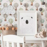 papel pintado autoadhesivo globos aerostaticos 65x300cm