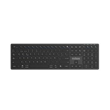 Teclado Nilox PRO Wireless de membrana completo español inalámbrico y multidispositivo