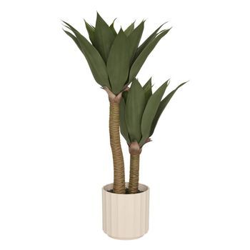 Agave Artificial Nyer De 96 Cm Con Maceta Blanca - Atmosphera Createur D'interieur