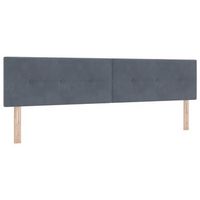cabecero led con tiras led manual gris 200 cm terciopelo vidaxl