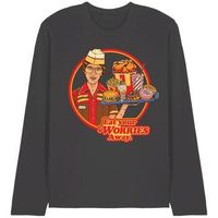 steven rhodes camiseta manga larga eat your worries para mujer