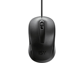 Ratón - ISY ICM-1000-1, Cable, 1000 dpi, 3 Botones, Fácil Conexión Plug&Play, Negro