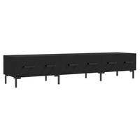mueble de tv madera de ingenieria negro 150x36x30 cm vidaxl