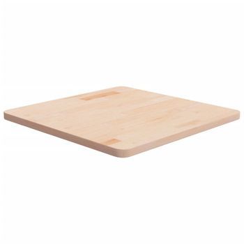 Tablero De Mesa Cuadrada Madera De Roble Sin Tratar 60x60x2,5cm Vidaxl
