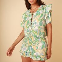 its 9pm cindy paisley-print woven co-ord - 1uk 10