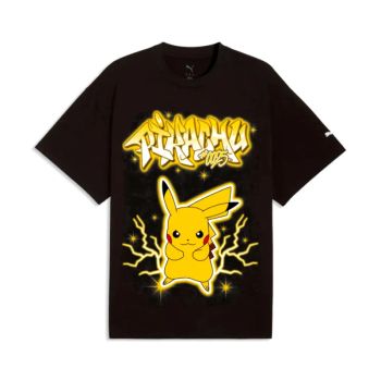 Camiseta Puma x Pokemon Pikachu Negra