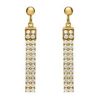 pendientes de acero inoxidable pulido con bano de oro