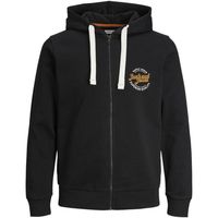 jack  jones jersey 12245504 jjmikk sweat zip hood pls black para hombre