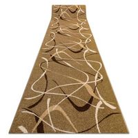 alfombra de pasillo karmel fryz - choco marron claro 70 cm 70x900 cm