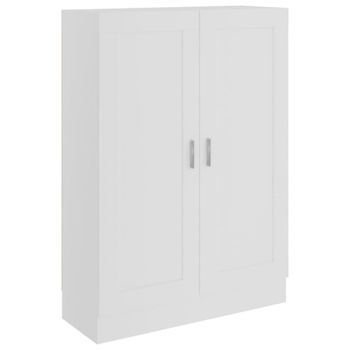Armario de libros madera blanco 82,5x30,5x115 cm