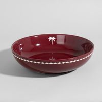 ensaladera de ceramica color berenjena