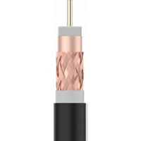 cable coxial tv en bobina de 250 metros t100plus 16prtc euroclase fca y blindaje clase a negro 215502