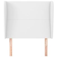 cabecero cama mueble de dormitorio con orejas de cuero sintetico 103 x 23 x 118128 cm blanco m020002935