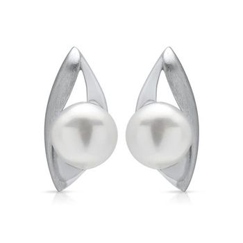 Pendientes de plata 925 con perla auténtica