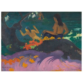 Legendarte - Cuadro Lienzo, Impresión Digital - Fatata Te Miti (cerca Del Mar)) - Paul Gauguin - Decoración Pared Cm. 60x80