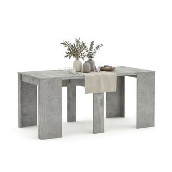 Mesa consola extensible 50-235x90 cm melamina cemento