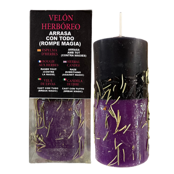 KARMA - Velón Herbóreo Arrasa con Todo | Romper Magia | Vela Especial con Hierbas Potenciadoras