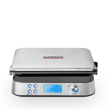 Gofrera Gastroback Advanced Control 42424 digital 1600 W negra y plata