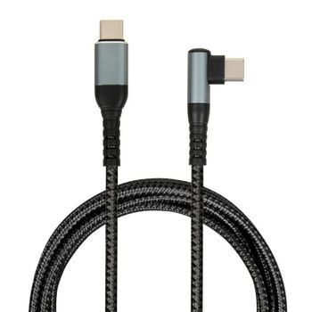 Cable USB C iBox IKUTC100 2 m Textil Carga Rápida 60 W Negro