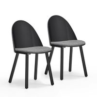pack 2 sillas de comedor negro
