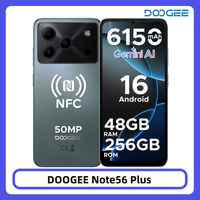 telefono inteligente doogee note56 plus 48gb256gb bateria de 6150mah pantalla de 656 y 90hz camara de 50mp nfc android 16