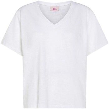 Deha Camiseta Flamme' V-Neck Wide para mujer