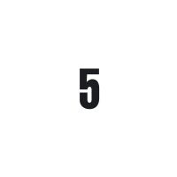 set 3 piezas numeros grandes adhesivos 5 negro