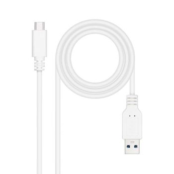 Cable USB 3.1 Gen 2 Nanocable USB-C/USB-A 2 m Blanco