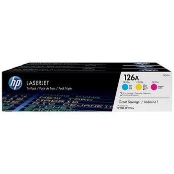 HP 126A Pack Cartuchos Cian/Magenta/Amarillo